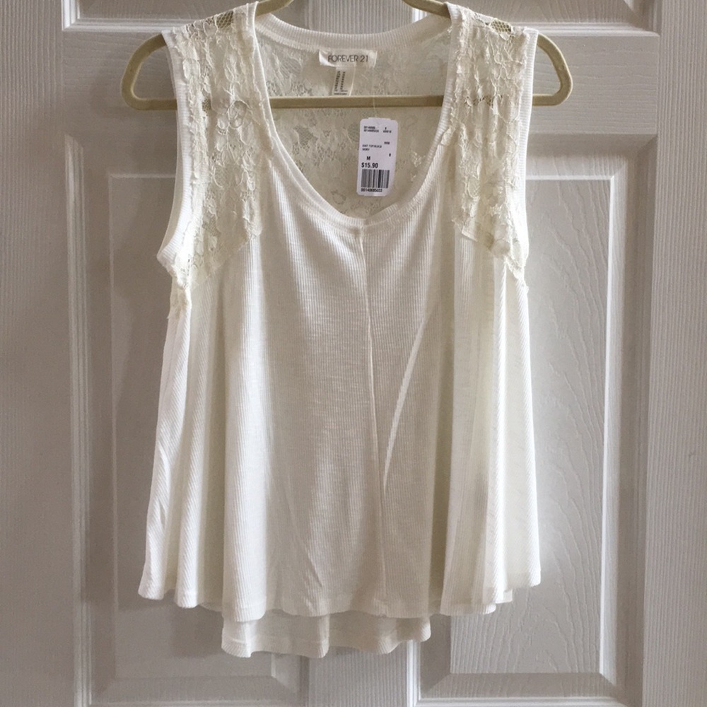 Forever 21 cream sleeveless top